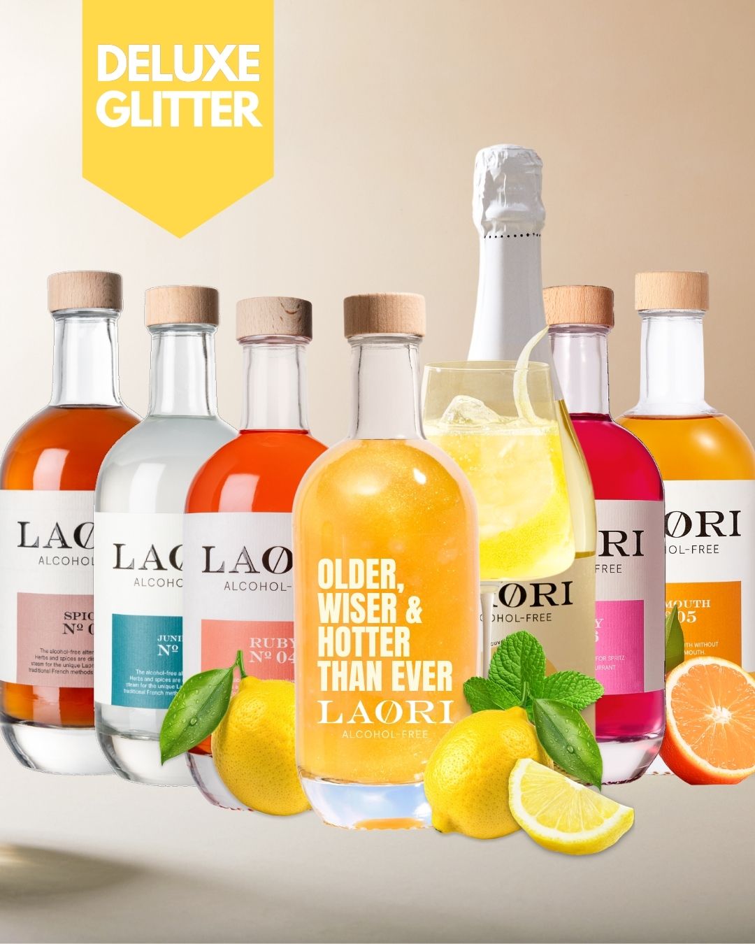 Amalfi Glitter Tasting Set Deluxe - 7 Laori varieties in a set