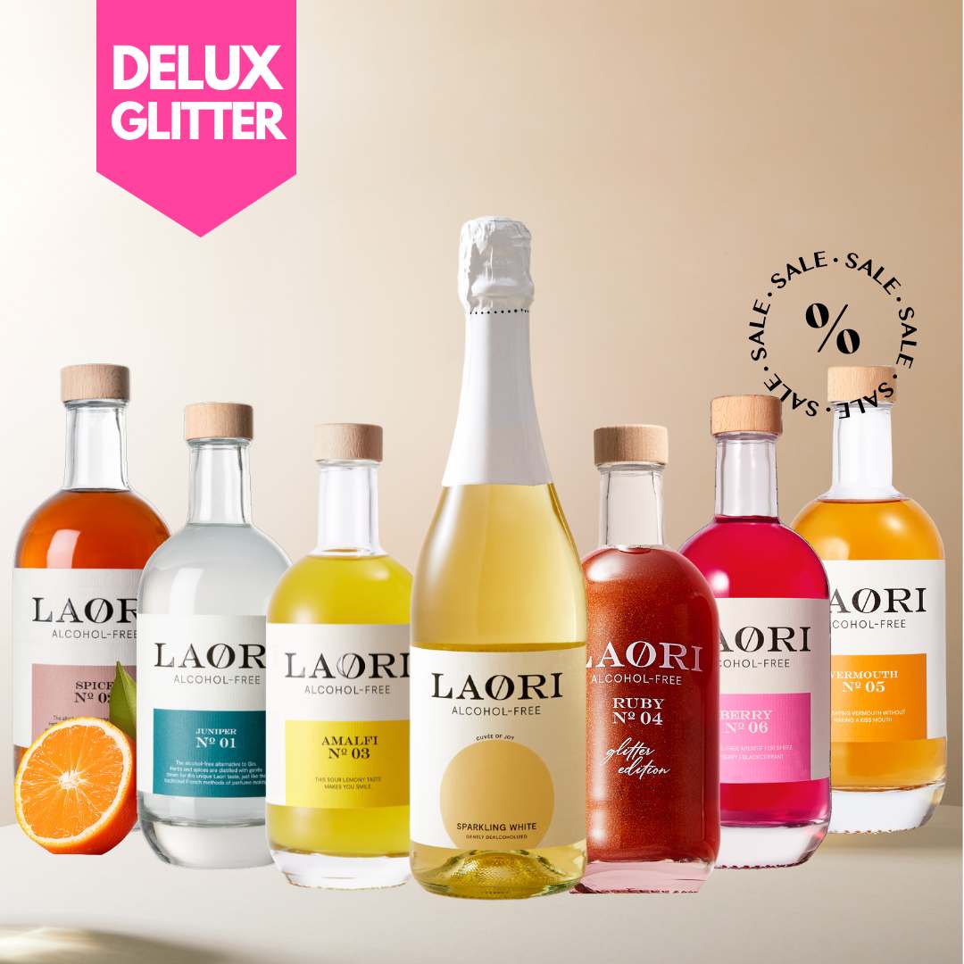 COFFRET DE DÉGUSTATION GLITTER : Sélection Laori avec rubis pailleté & vin mousseux