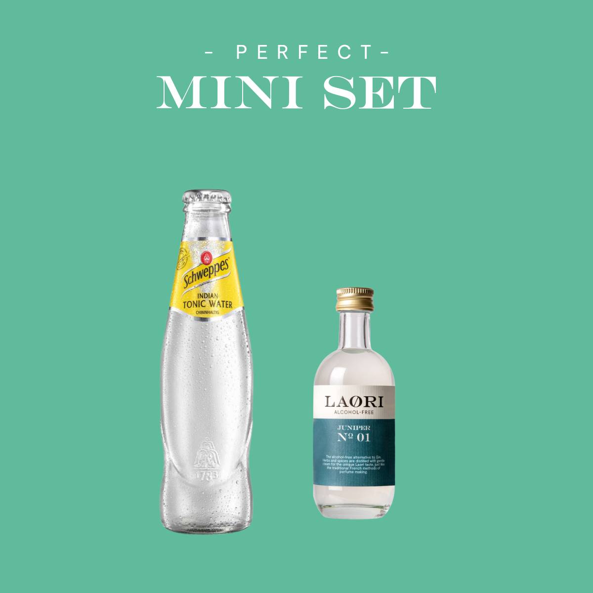 Mini tasting set: Laori Juniper Mini (0.05l) + free tonic water