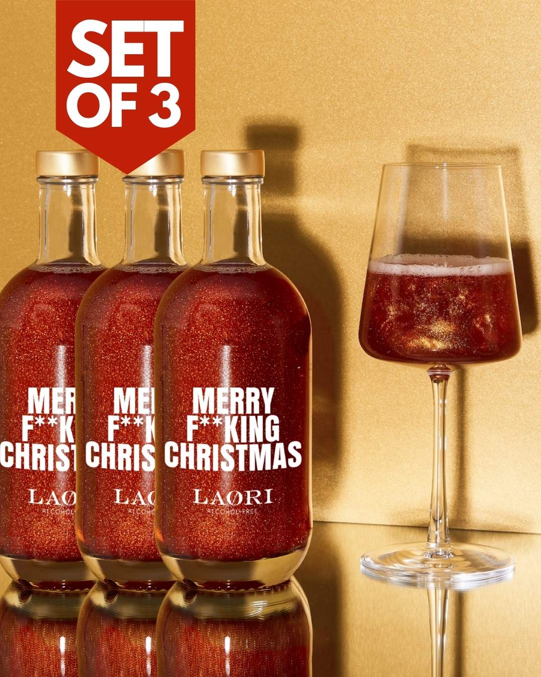 3er Set-Glitzer Spritz: Merry F**King Christmas