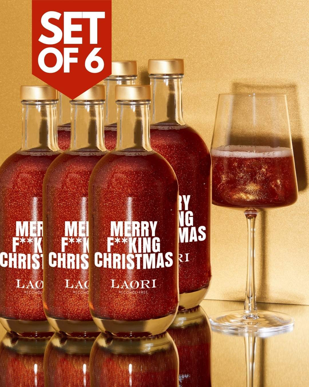 6er Set-Glitzer Spritz: Merry F**King Christmas