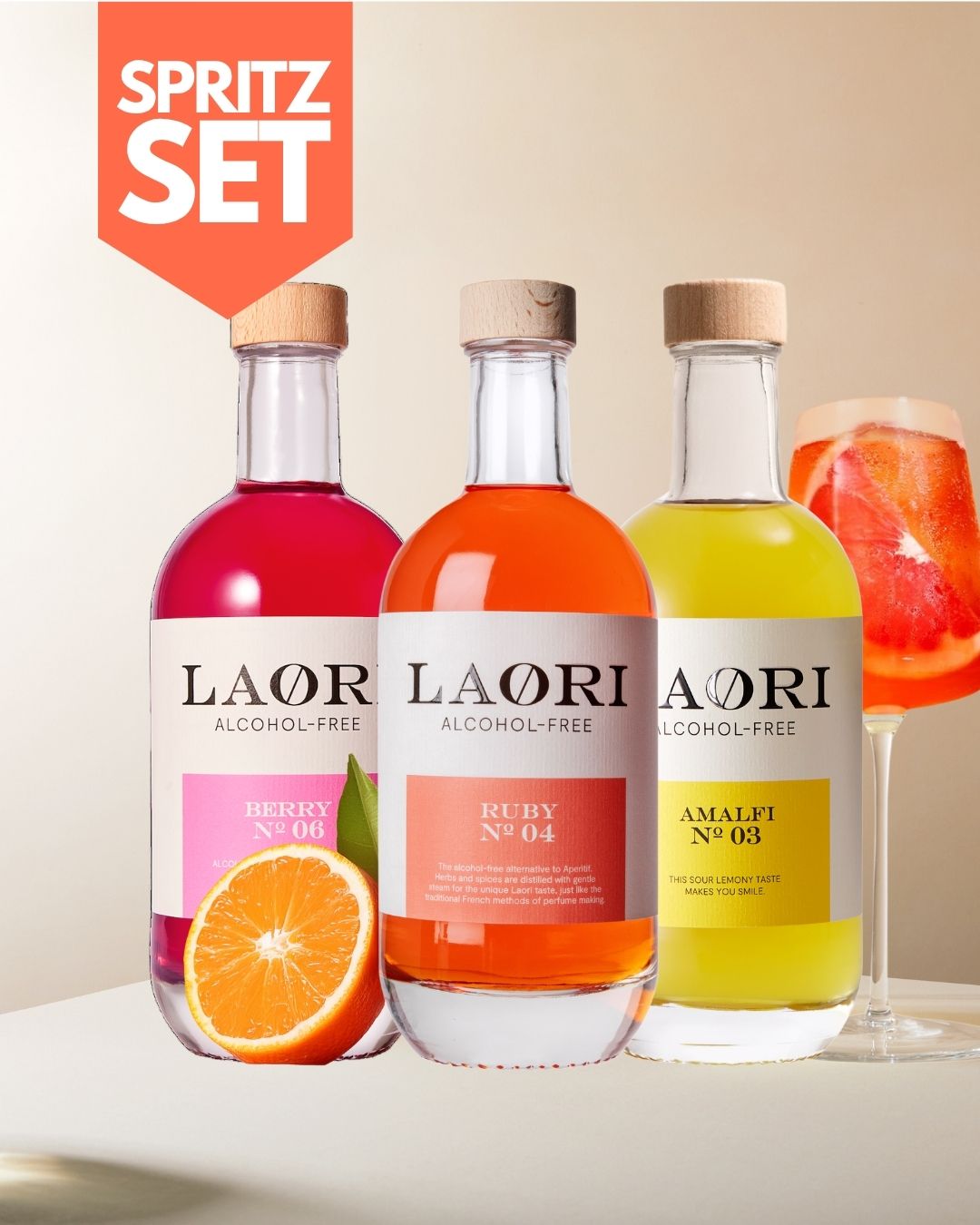 Spritz set with Amalfi, Ruby, Berry, Vermouth