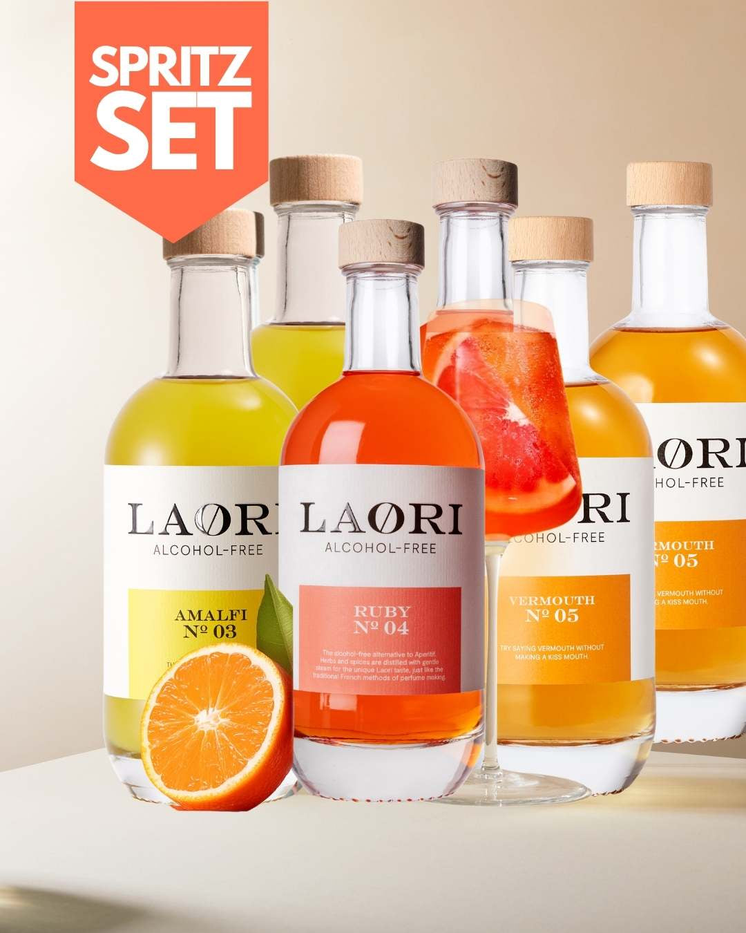 6er SPRITZ SET MIT AMALFI, RUBY, VERMOUTH