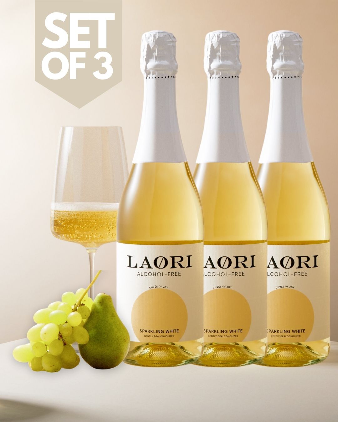 3er Set - Sparkling White