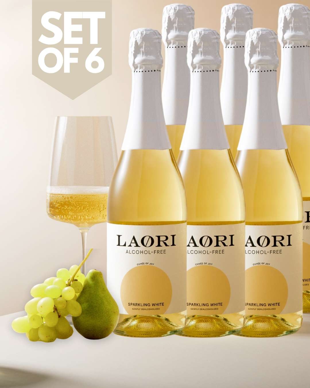 6er Set - Sparkling White