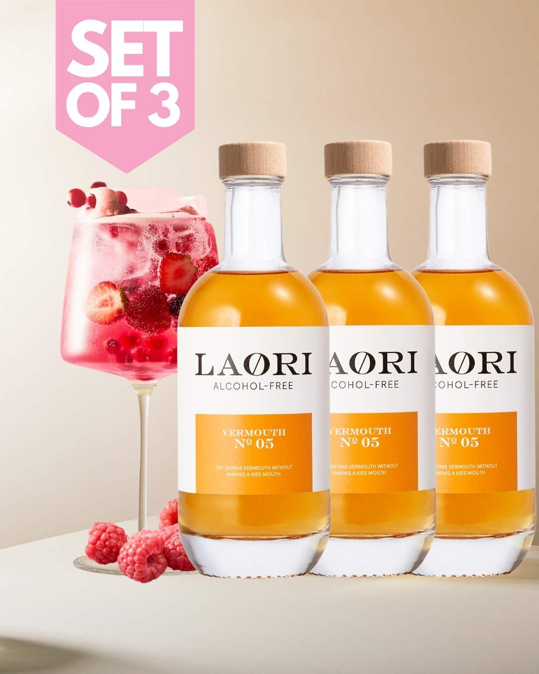 Set of 3 - Laori Vermouth No 5 - wine aperitif