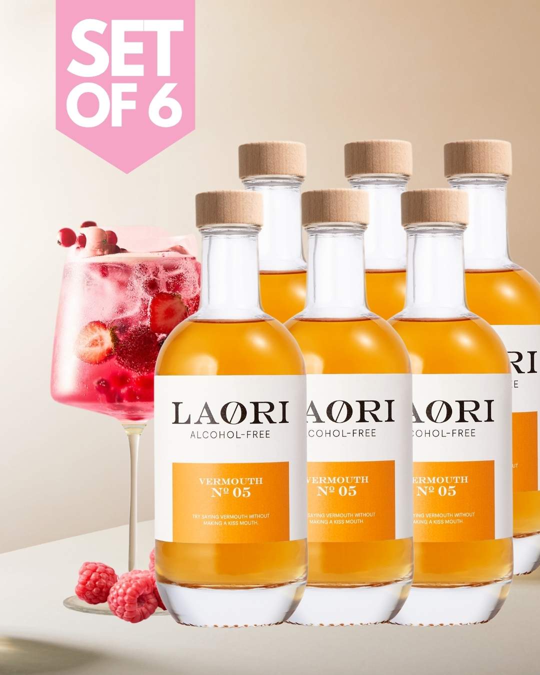 Set of 6 - Laori Vermouth No 5 - wine aperitif