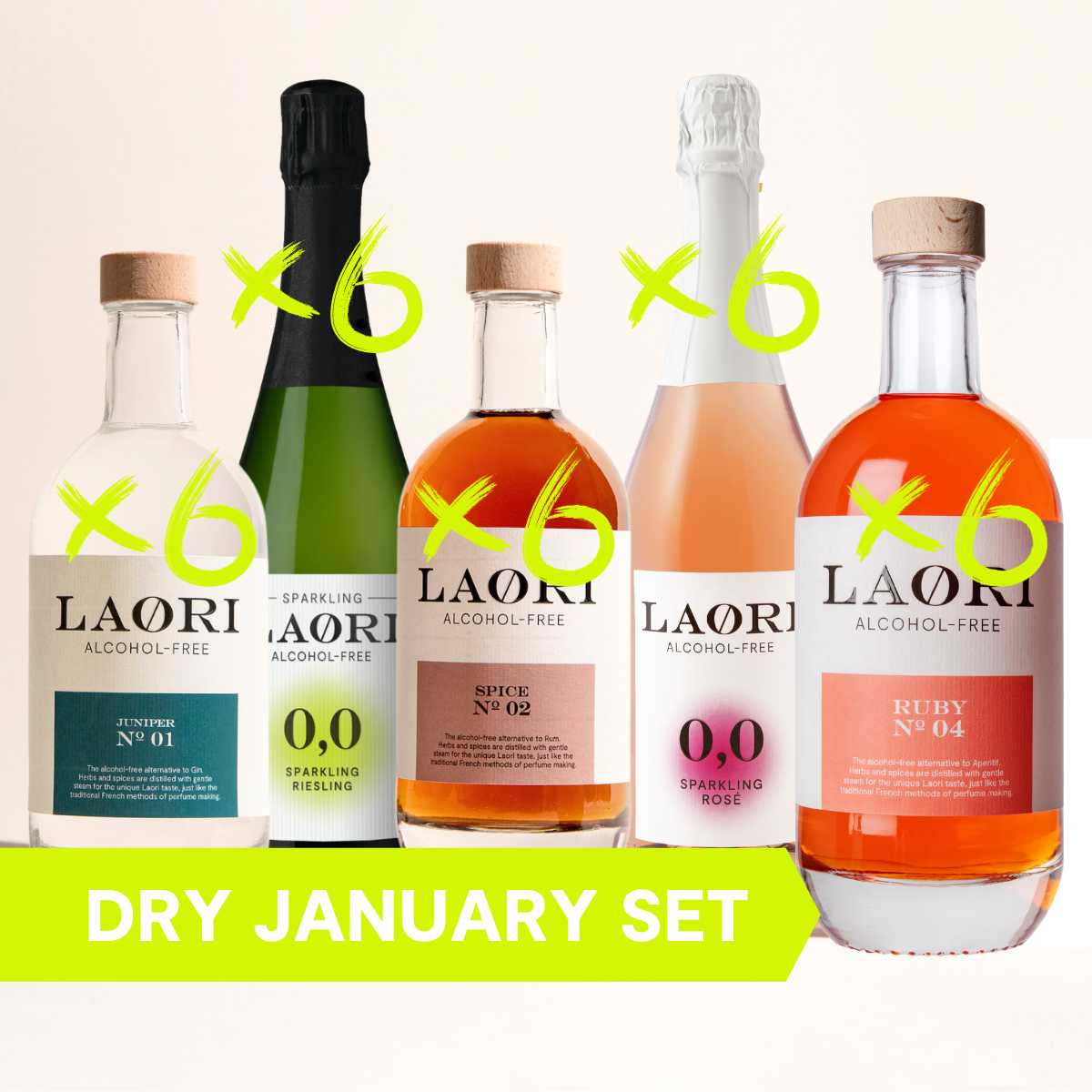 Dry January Set: 1 Flasche für jeden Tag (Gratis:2 Ripple Mason Jar)